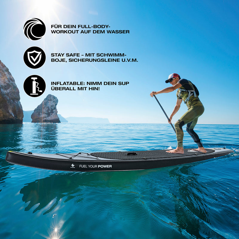 SUP Stand-Up-Paddle Board Set 2022 inkl. Sitz und Pumpe und Reparaturset  und Paddel von CRANE - JJ Bikes